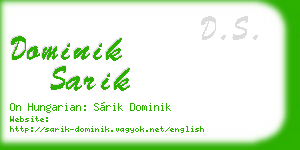 dominik sarik business card