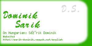 dominik sarik business card
